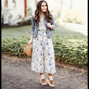 American Eagle Ruffle Culotte Pant Jumpsuit Small